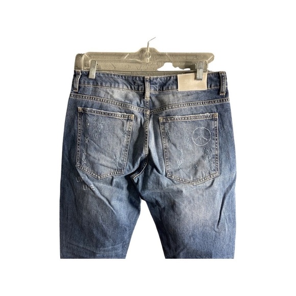 ZARA Z1975 Stamp distressed Basic Denim Jeans size 6 - Picture 8 of 13